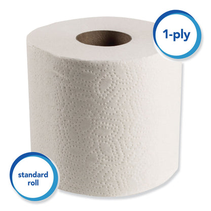 Scott Essential Standard Roll Bathroom Tissue for Business, Septic Safe, 1-Ply, White, 1,210 Sheets/Roll, 80 Rolls/Carton