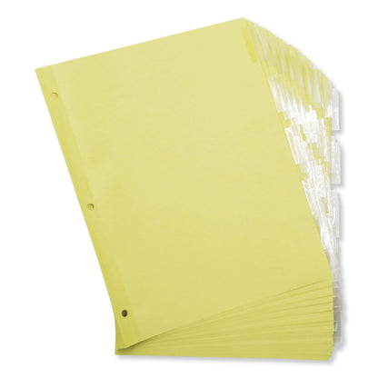 Universal Insertable Tab Index, 5-Tab, 11 x 8.5, Buff, Clear Tabs, 24 Sets