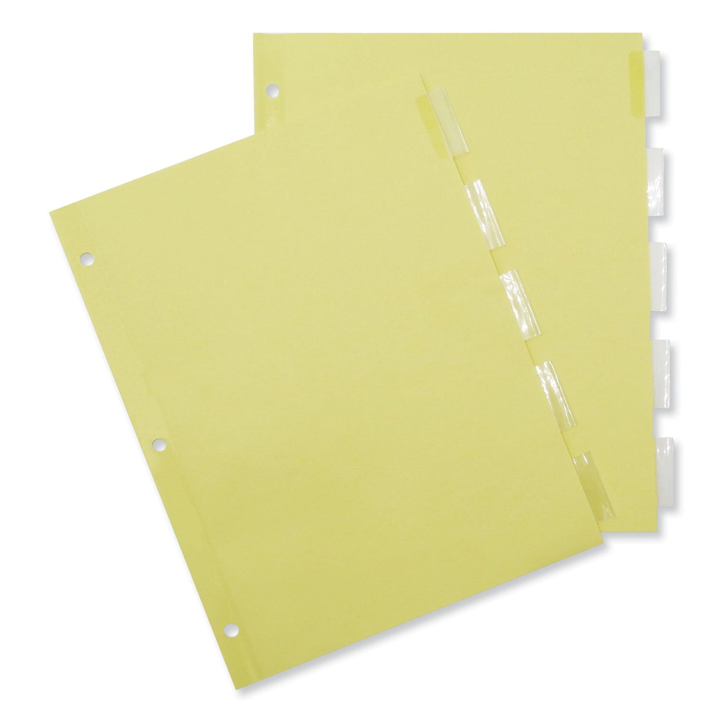 Universal Insertable Tab Index, 5-Tab, 11 x 8.5, Buff, Clear Tabs, 24 Sets