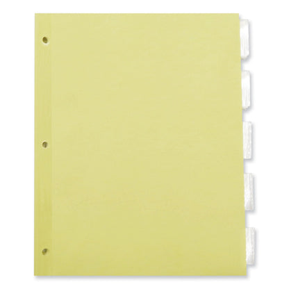 Universal Insertable Tab Index, 5-Tab, 11 x 8.5, Buff, Clear Tabs, 24 Sets