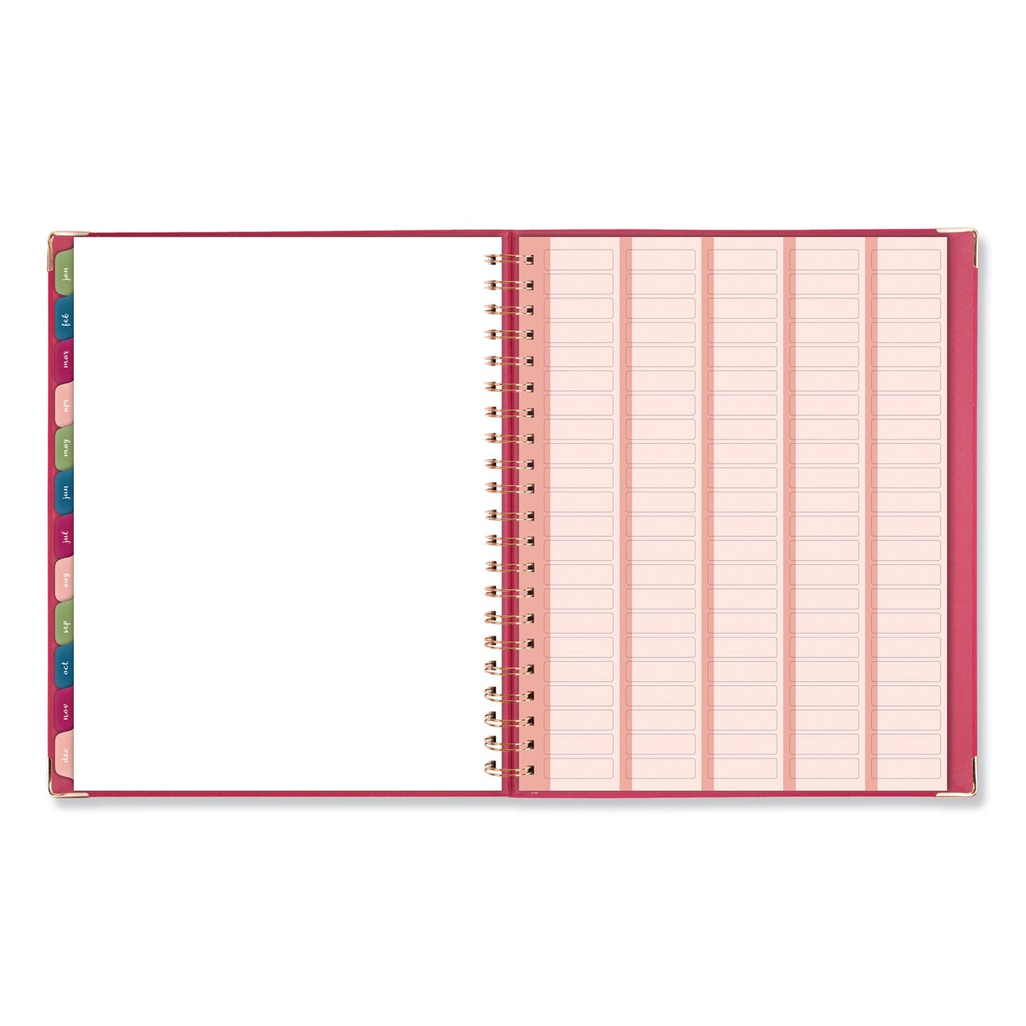 AT-A-GLANCE Harmony Weekly/Monthly Hardcover Planner, 11 x 8.5, Berry Cover, 13-Month (Jan to Jan): 2023 to 2024
