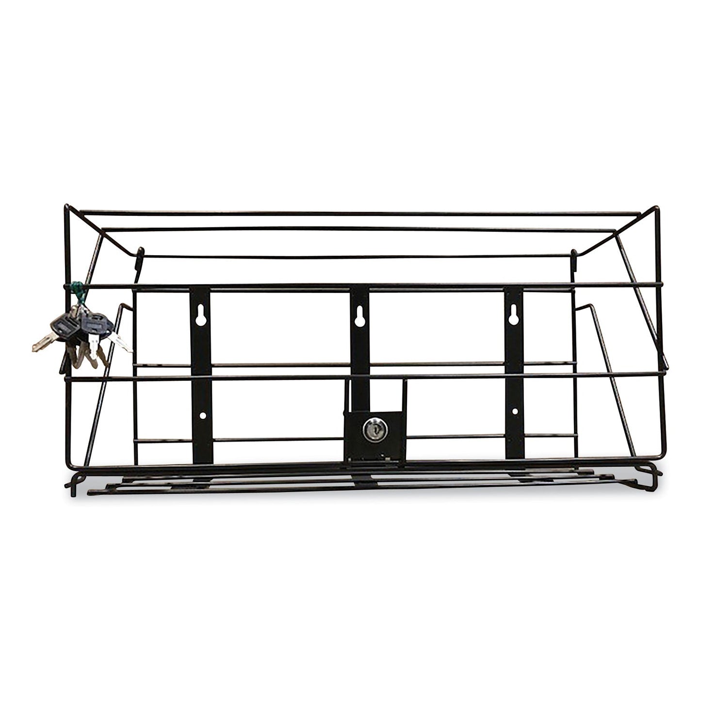 Boardwalk Locking Rack for 3 Liter PDC Cleaner Bottles, 1-Shelf, 24w x 10d x 12h, Black