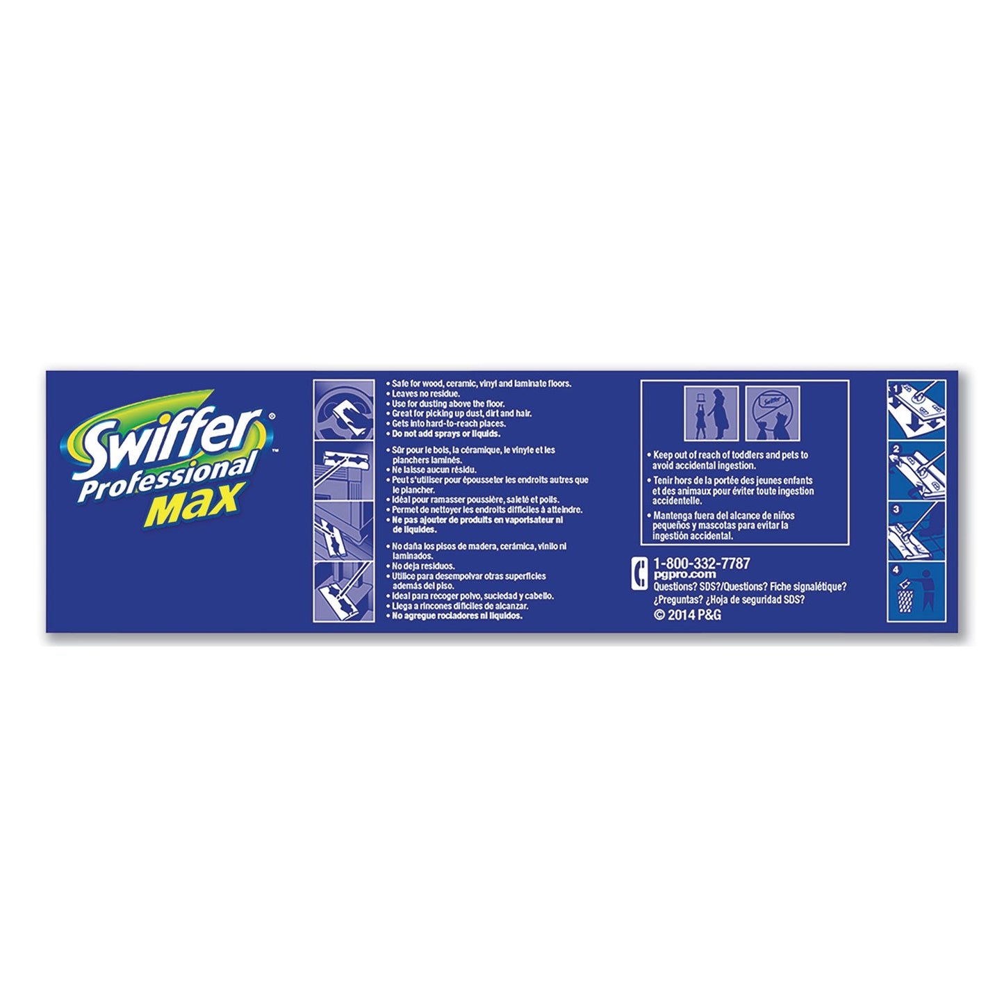 Swiffer Max/XL Dry Refill Cloths, 17.88 x 10, White, 16/Box, 6 Boxes/Carton