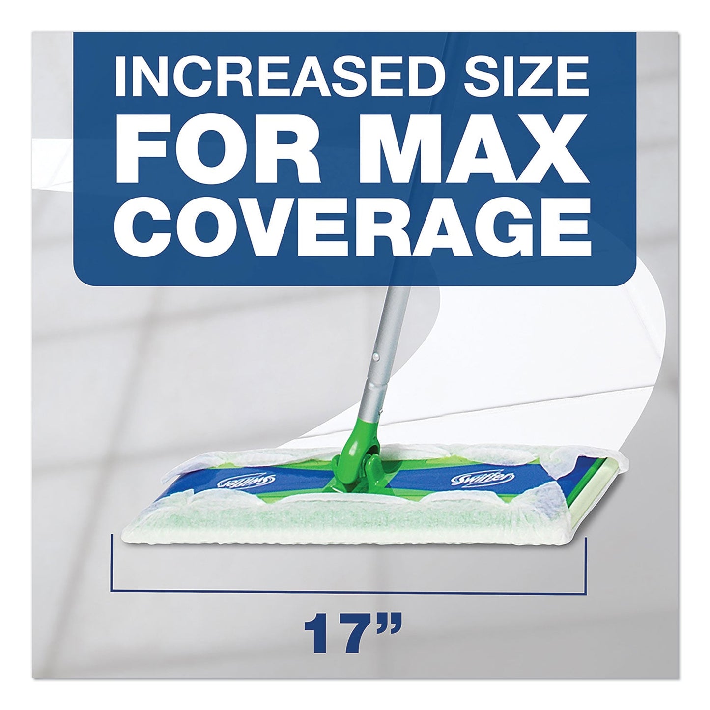 Swiffer Max/XL Dry Refill Cloths, 17.88 x 10, White, 16/Box, 6 Boxes/Carton