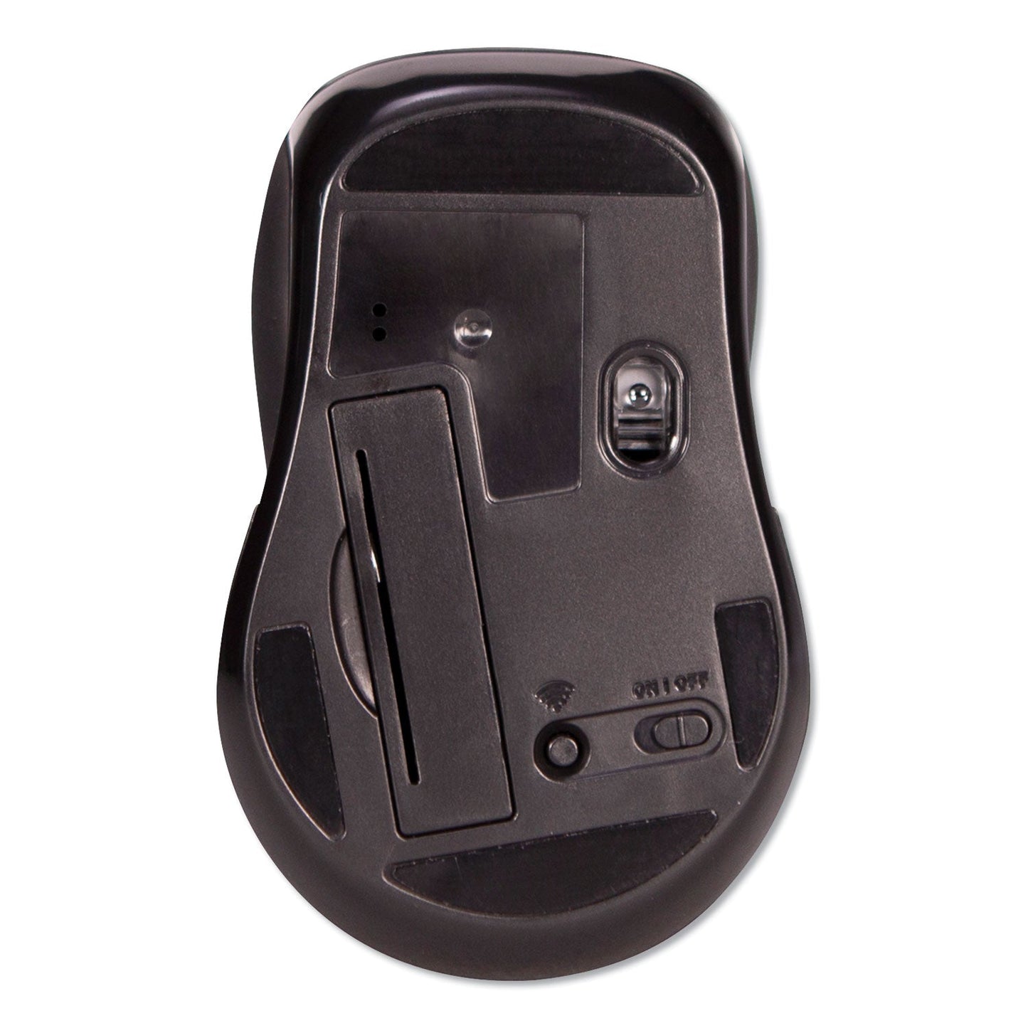 Innovera Mid-Size Wireless Optical Mouse with Micro USB, 2.4 GHz Frequency/26 ft Wireless Range, Right Hand Use, Black