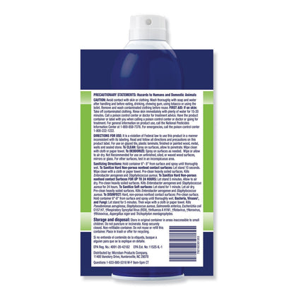 Microban 24-Hour Disinfectant Sanitizing Spray, Citrus, 15 oz Aerosol Spray