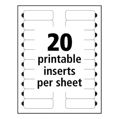 Avery The Mighty Badge Name Badge Inserts, 1 x 3, Clear, Laser, 20/Sheet, 5 Sheets/Pack