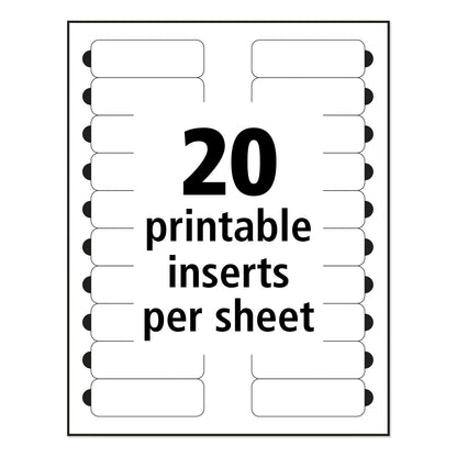 Avery The Mighty Badge Name Badge Holder Kit, Horizontal, 3 x 1, Laser, Silver, 50 Holders/120 Inserts