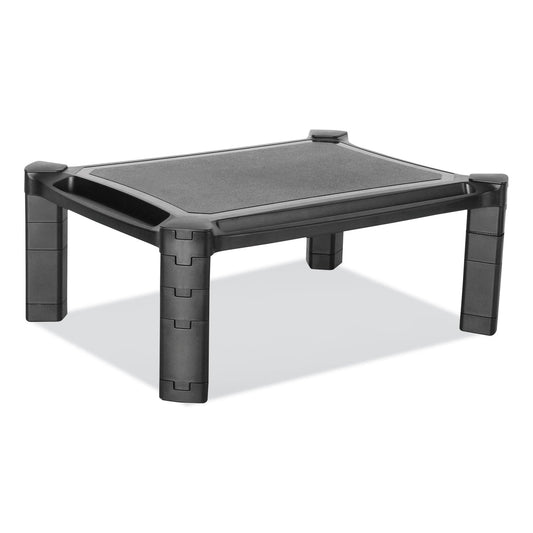 Innovera Large Monitor Stand with Cable Management, 12.99" x 17.1" x 6.6", Black, Supports 22 lbs