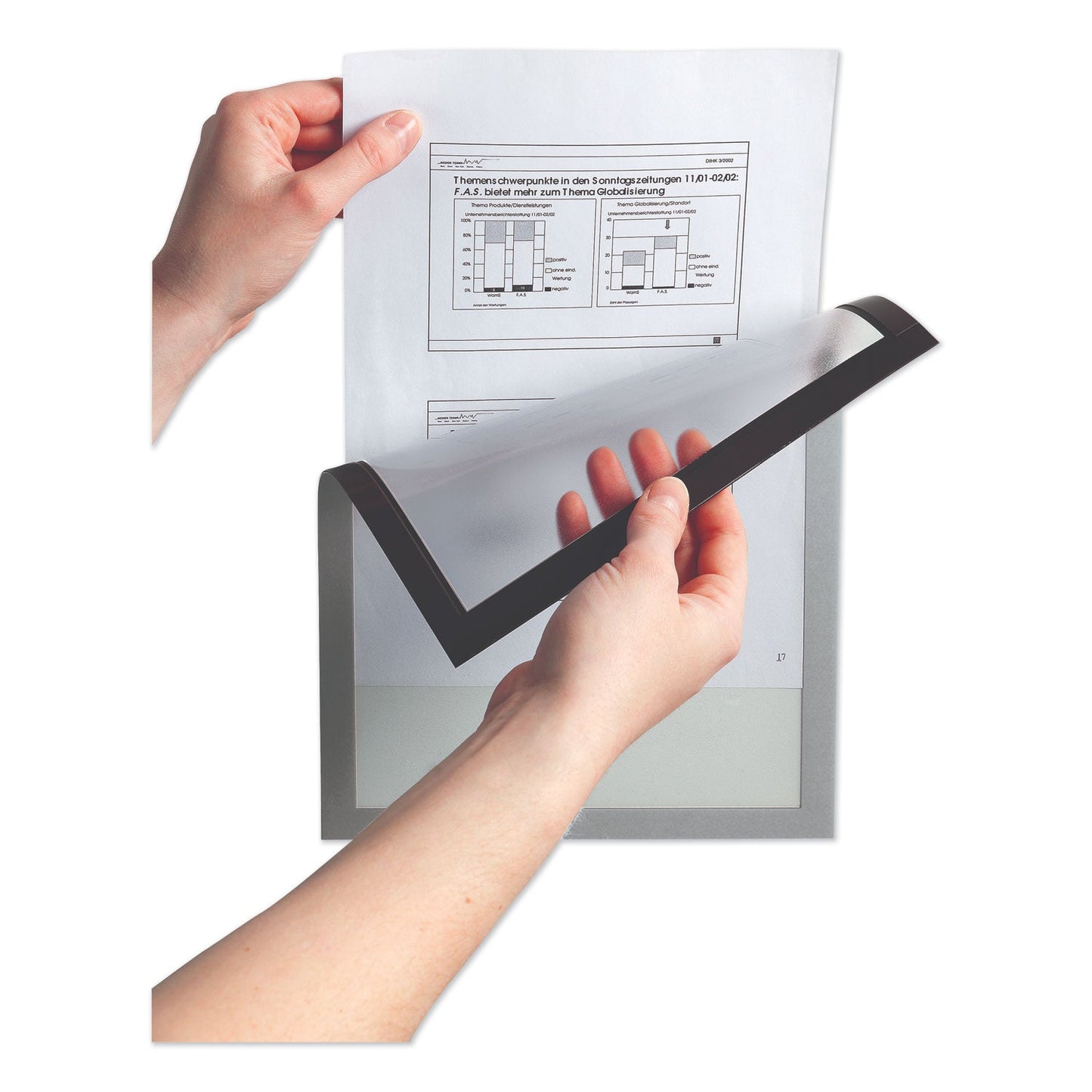 Durable DURAFRAME Magnetic Sign Holder, 5.5 x 8.5, Silver Frame, 2/Pack