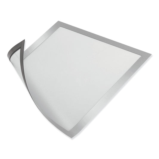 Durable DURAFRAME Magnetic Sign Holder, 5.5 x 8.5, Silver Frame, 2/Pack
