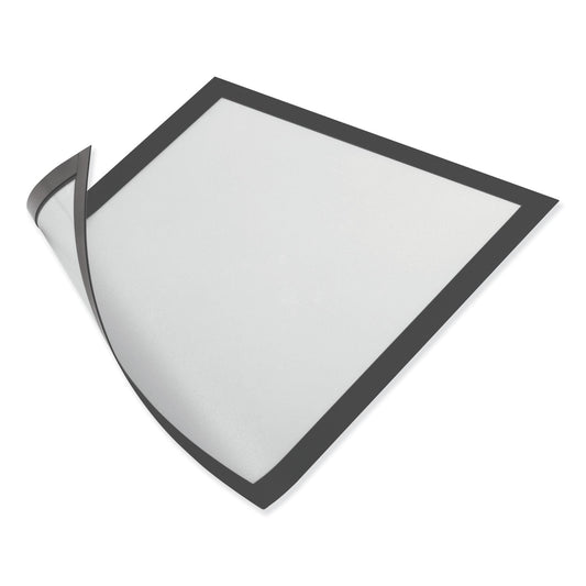 Durable DURAFRAME Magnetic Sign Holder, 5.5 x 8.5, Black Frame, 2/Pack