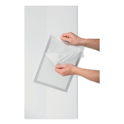 Durable DURAFRAME SUN Sign Holder, 8.5 x 11, Silver Frame, 2/Pack