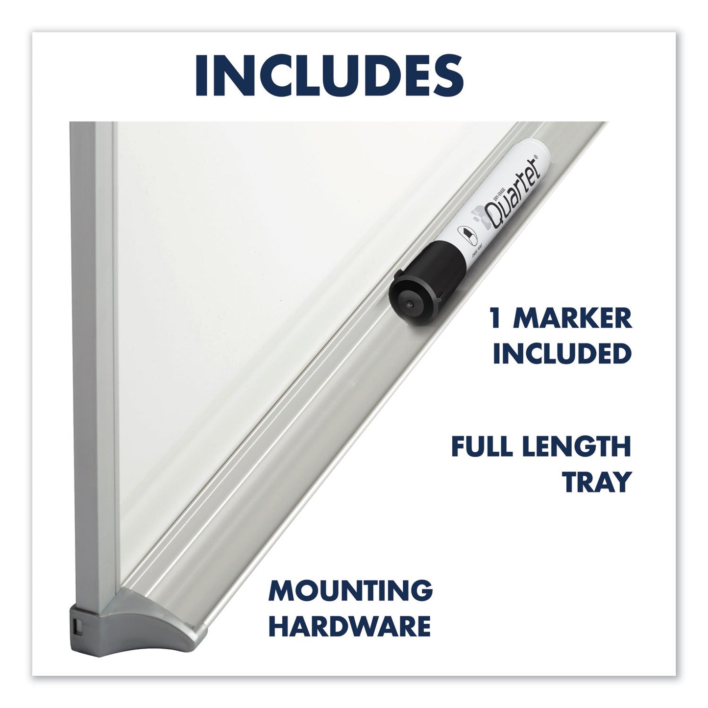 Quartet Porcelain Magnetic Whiteboard, 96 x 48, Aluminum Frame