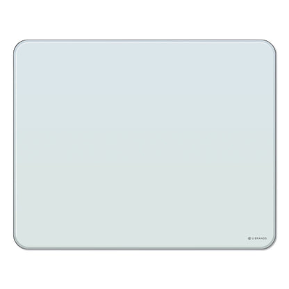 U Brands Cubicle Glass Dry Erase Board, 20 x 16, White