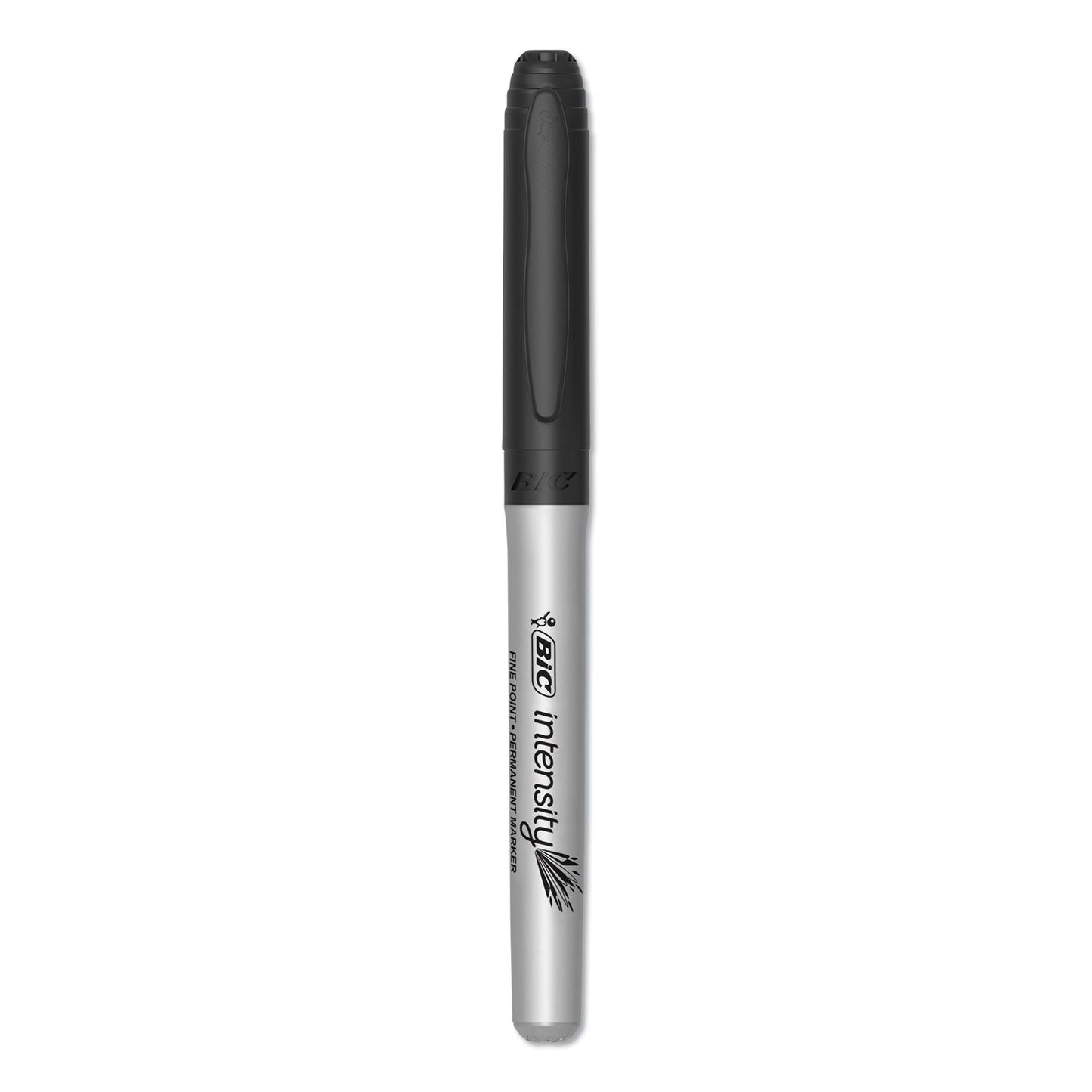 BIC Intensity Fine Tip Permanent Marker Xtra Value Pack, Fine Bullet Tip, Black, 200/Carton
