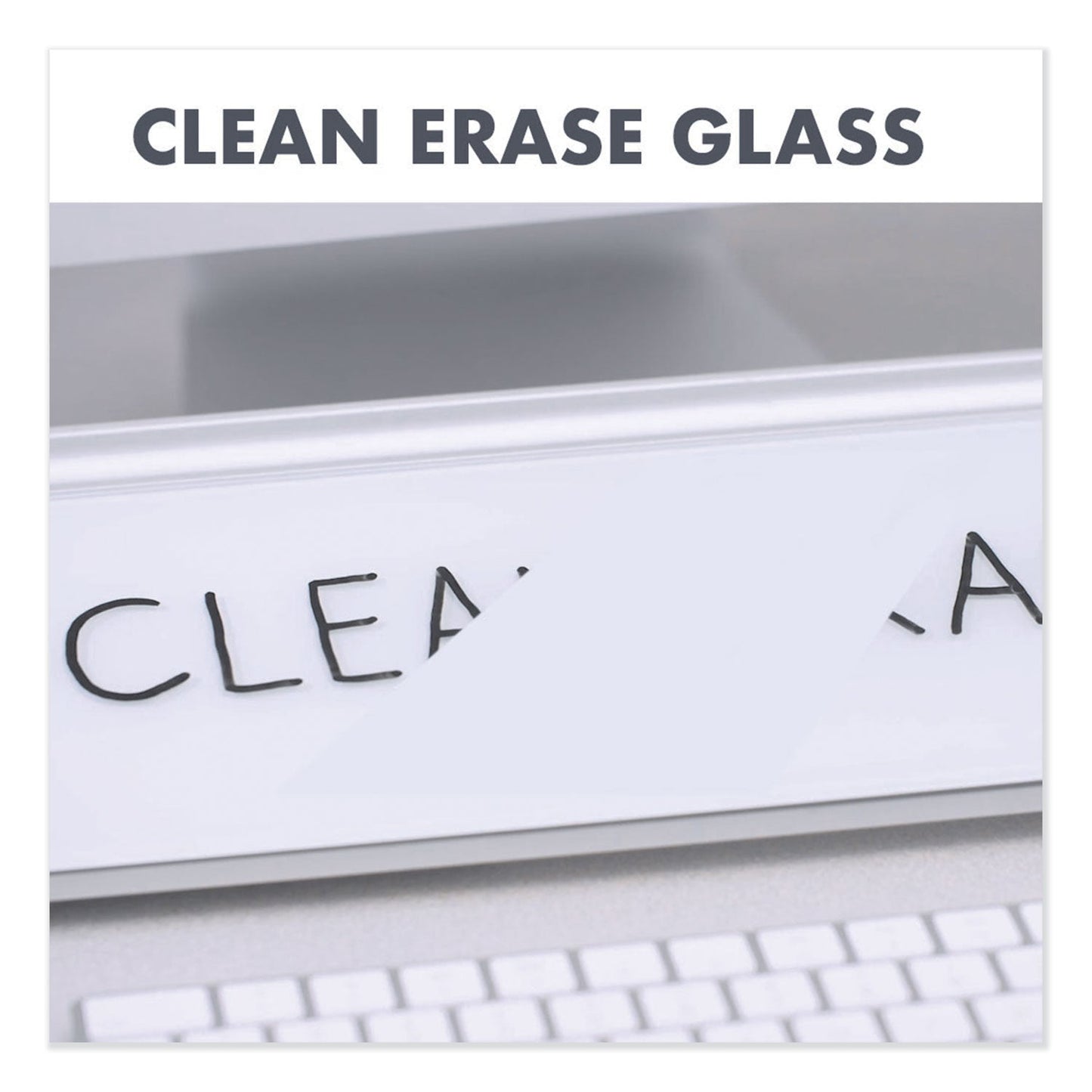 Quartet Glass Dry Erase Desktop Computer Pad, 18 x 6, White