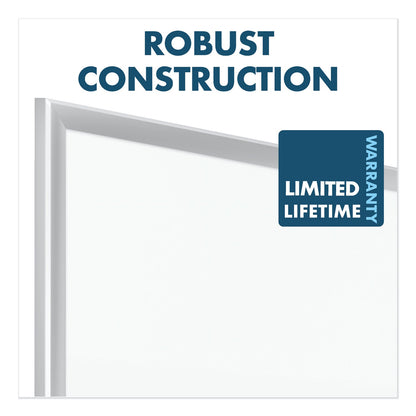 Quartet Classic Series Porcelain Magnetic Board, 60 x 36, White, Silver Aluminum Frame