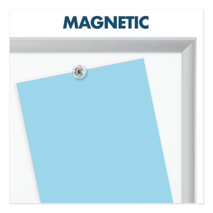 Quartet Classic Series Porcelain Magnetic Board, 96 x 48, White, Silver Aluminum Frame