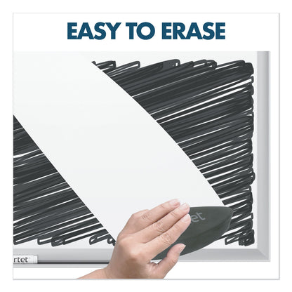 Quartet Classic Series Porcelain Magnetic Board, 96 x 48, White, Silver Aluminum Frame