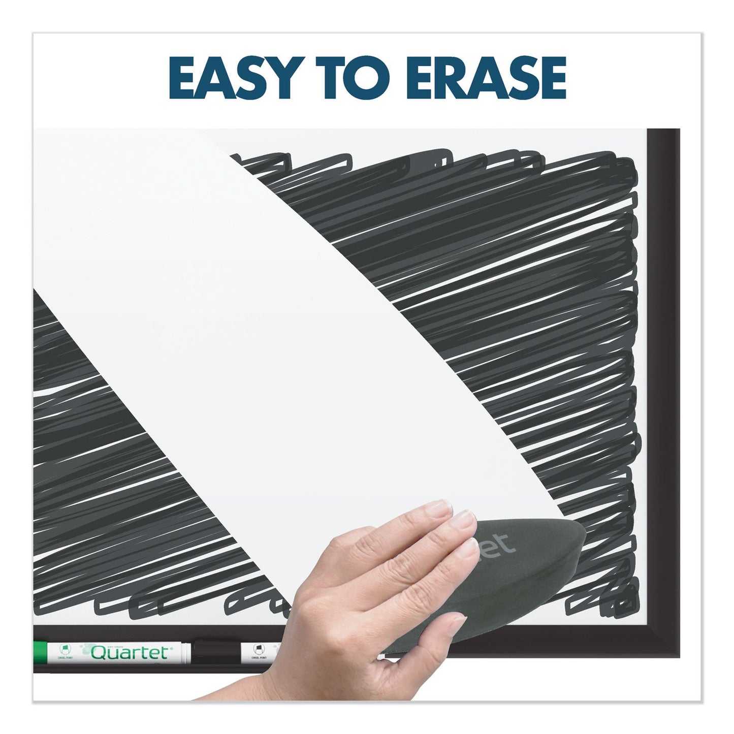 Quartet Classic Porcelain Magnetic Whiteboard, 48 x 36, Black Aluminum Frame