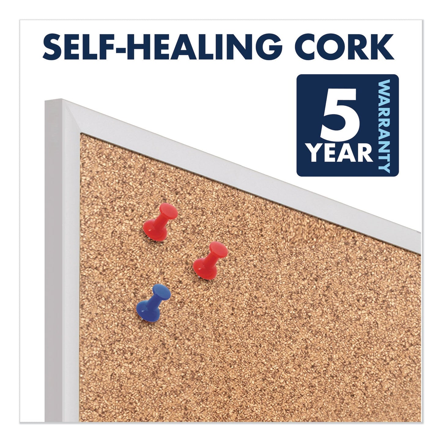 Quartet Classic Series Cork Bulletin Board, 96 x 48, Silver Aluminum Frame