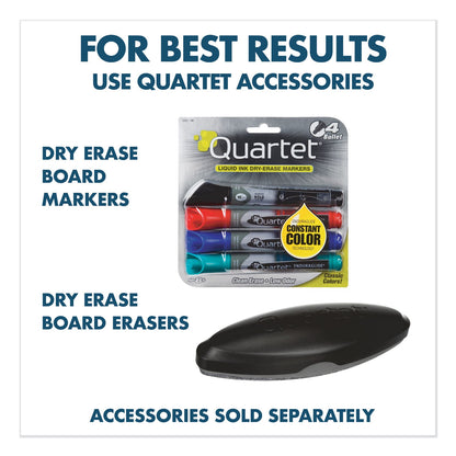 Quartet Classic Series Porcelain Magnetic Board, 60 x 36, White, Silver Aluminum Frame