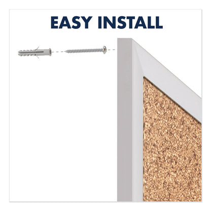 Quartet Classic Series Cork Bulletin Board, 24 x 18, Silver Aluminum Frame