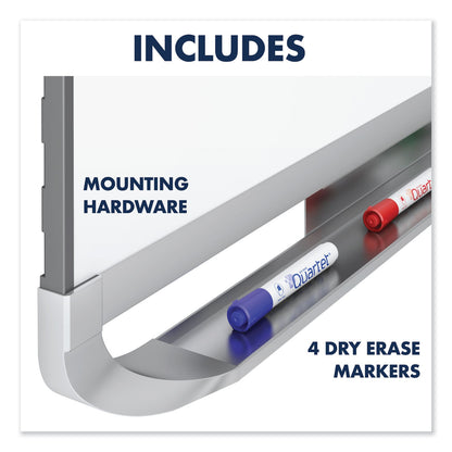 Quartet Prestige 2 DuraMax Magnetic Porcelain Whiteboard, 72 x 48, Mahogany Frame