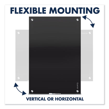 Quartet Infinity Black Glass Magnetic Marker Board, 72 x 48