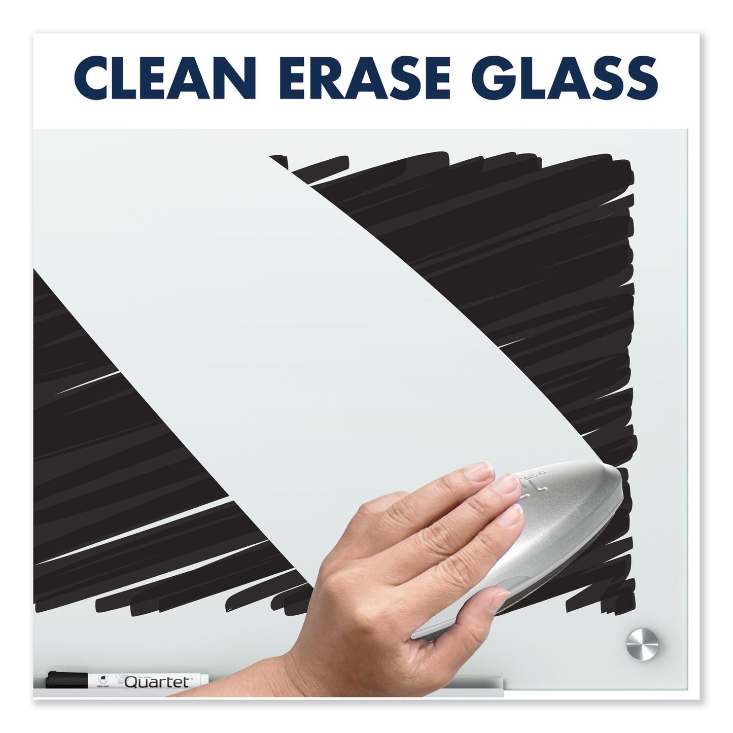 Quartet Infinity Magnetic Glass Marker Board, 48 x 36, White