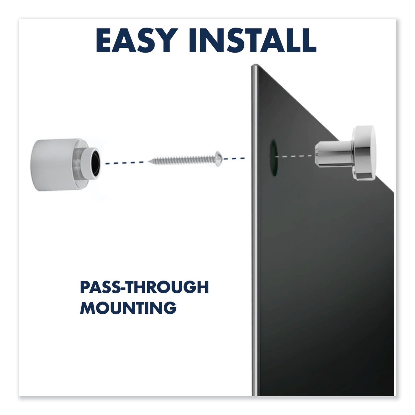 Quartet Infinity Black Glass Magnetic Marker Board, 72 x 48
