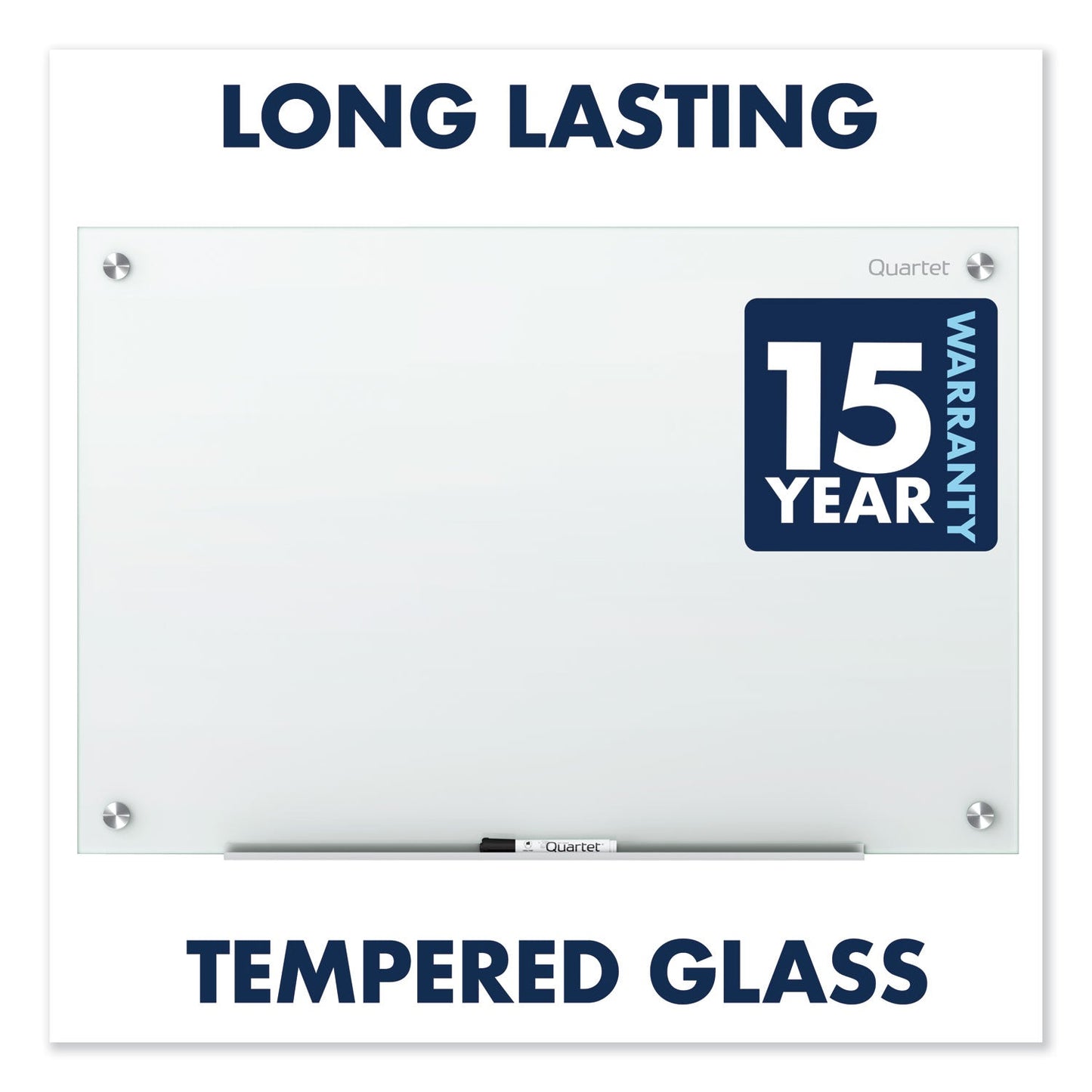 Quartet Infinity Magnetic Glass Marker Board, 72 x 48, White