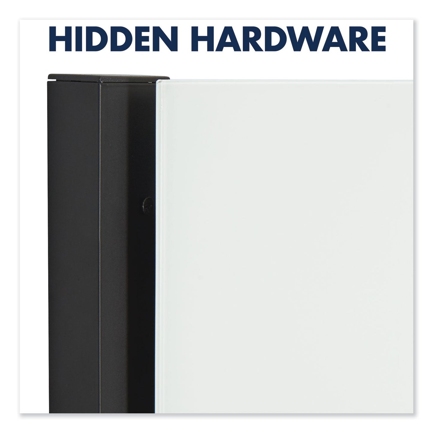 Quartet Evoque Magnetic Glass Marker Board with Black Aluminum Frame, 74 x 42, White