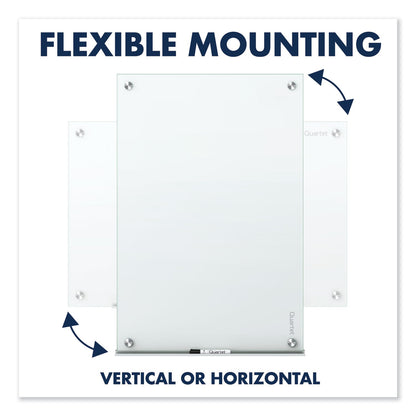 Quartet Infinity Magnetic Glass Marker Board, 48 x 36, White