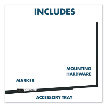 Quartet Fusion Nano-Clean Magnetic Whiteboard, 48 x 36, Black Frame