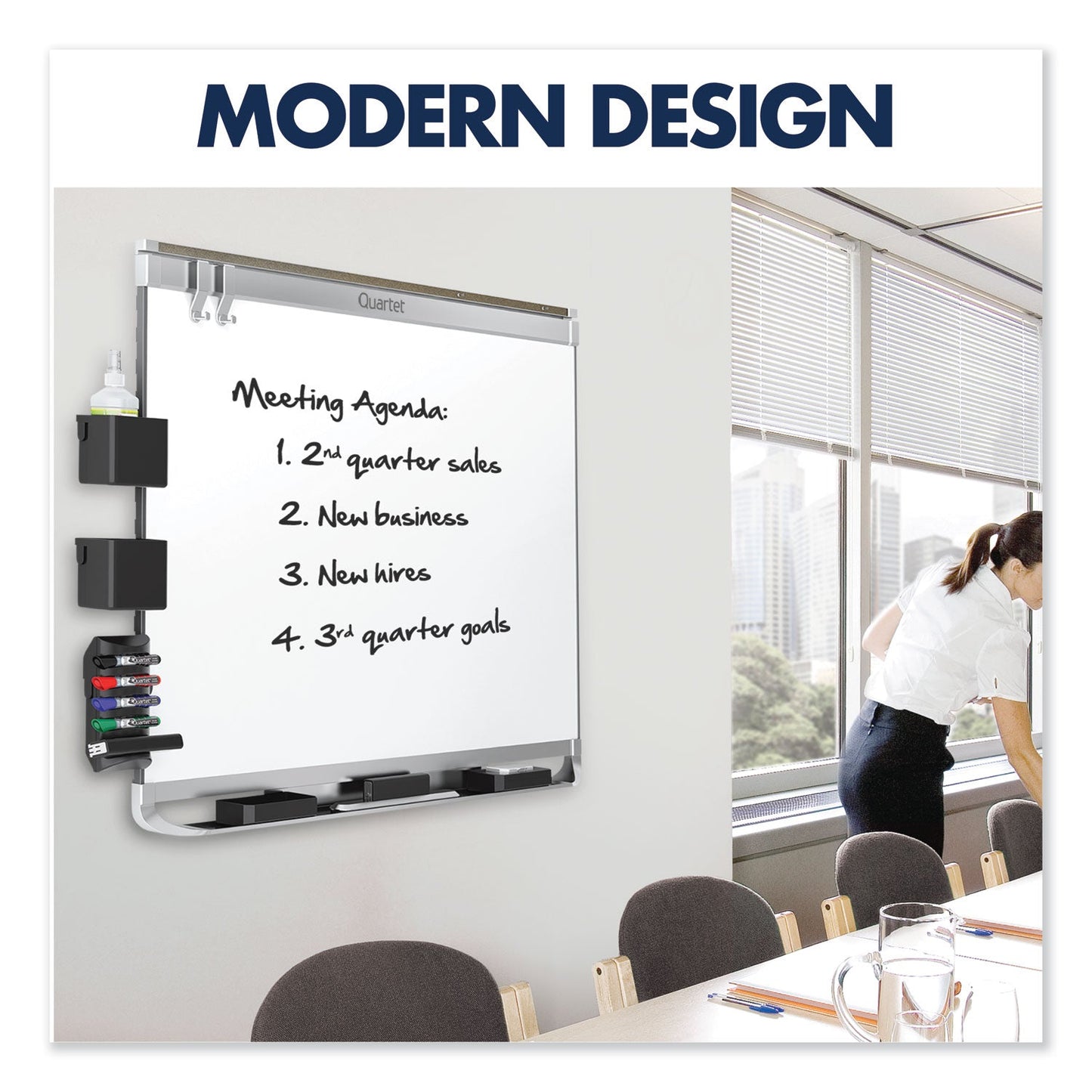 Quartet Prestige 2 DuraMax Magnetic Porcelain Whiteboard, 96 x 48, Graphite Frame
