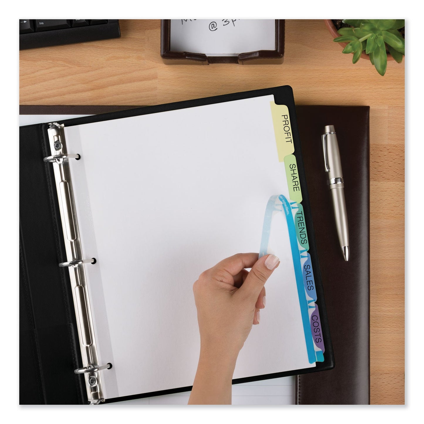 Avery Print and Apply Index Maker Clear Label Dividers, 5-Tab, Color Tabs, 11 x 8.5, White, Contemporary Color Tabs, 5 Sets