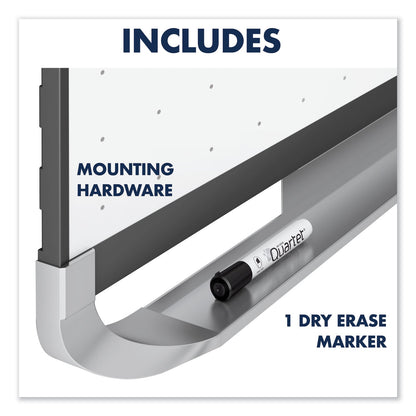 Quartet Prestige 2 Magnetic Total Erase Whiteboard, 72 x 48, Graphite Frame