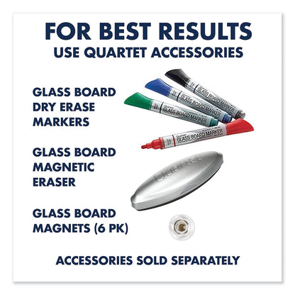 Quartet Desktop Magnetic Glass Dry-Erase Panel, 23" x 17", White