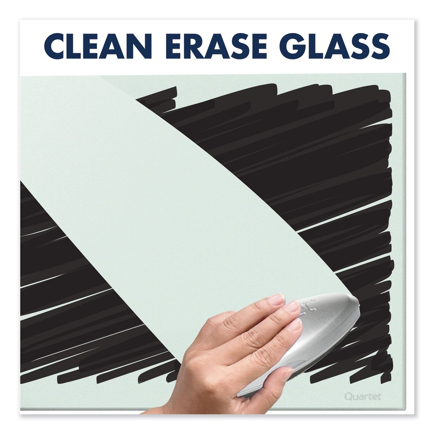 Quartet InvisaMount Magnetic Glass Marker Board, Frameless, 85" x 48", White Surface