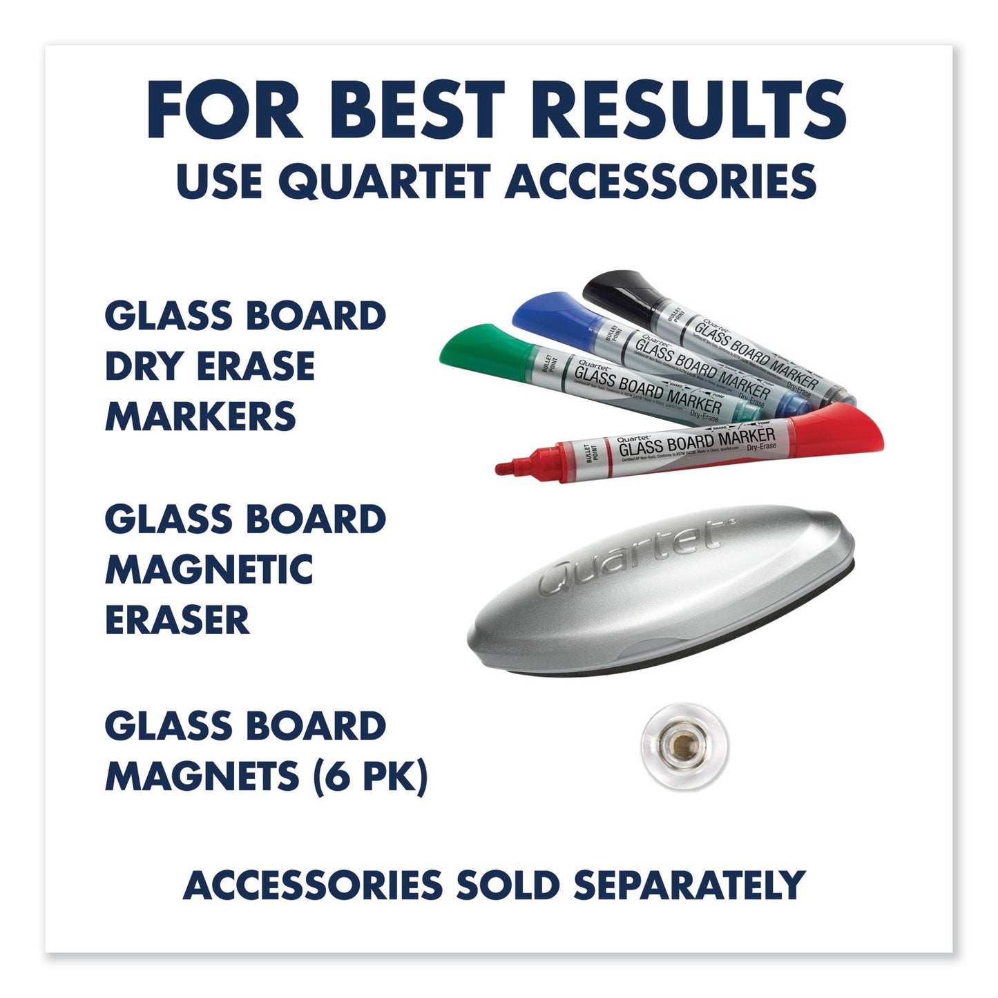 Quartet InvisaMount Magnetic Glass Marker Board, Frameless, 74" x 42", White Surface