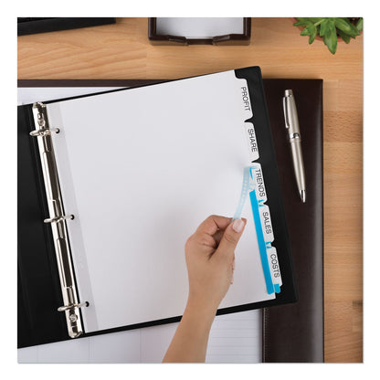 Avery Print and Apply Index Maker Clear Label Dividers, Extra Wide Tab, 5-Tab, White Tabs, 11.25 x 9.25, White, 1 Set
