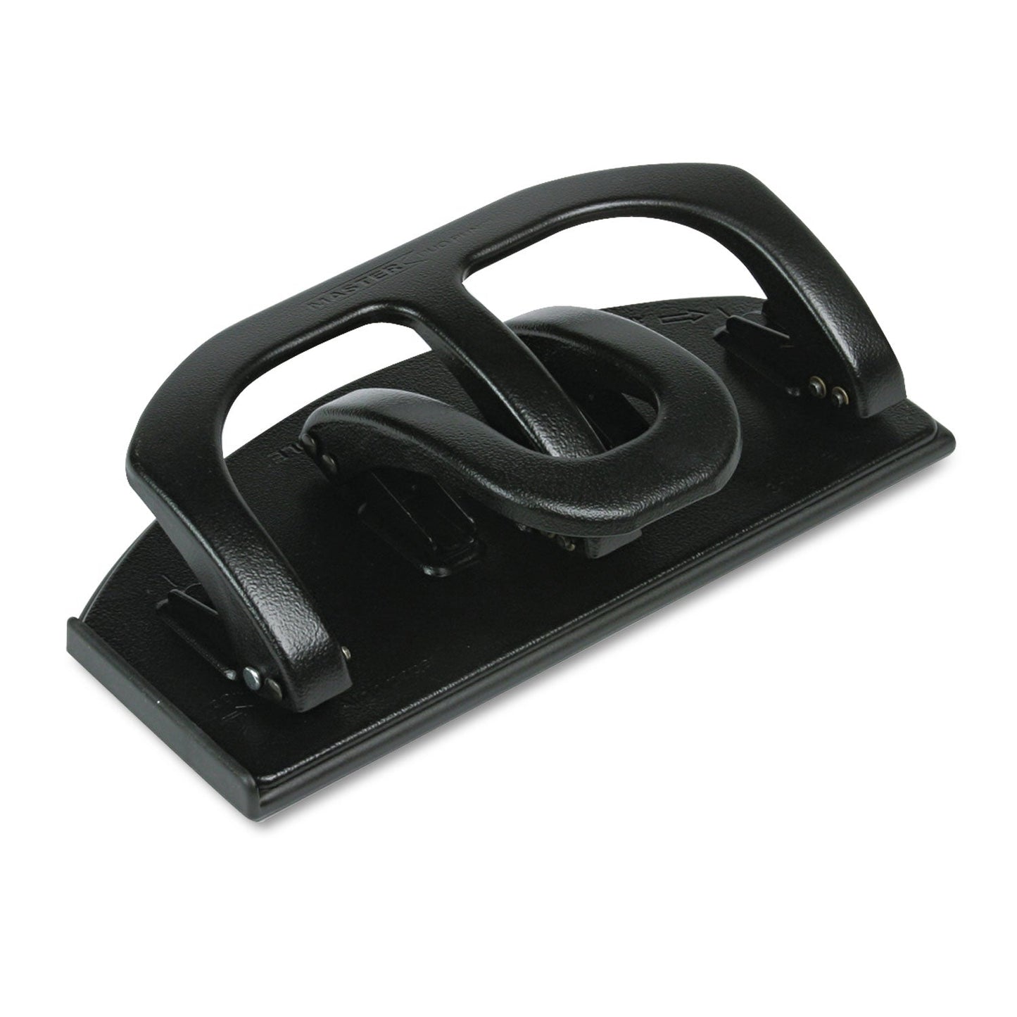 Master 20-Sheet DUO Two-Sided Heavy-Duty Two- and Three-Hole Punches, 9/32" Holes, Black