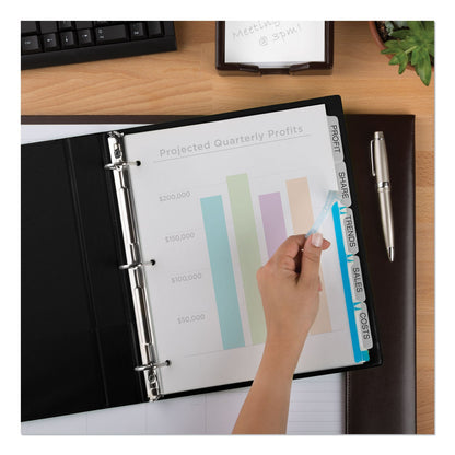 Avery Print and Apply Index Maker Clear Label Plastic Dividers w/Printable Label Strip, 5-Tab, 11 x 8.5, Frosted Clear Tabs, 5 Sets