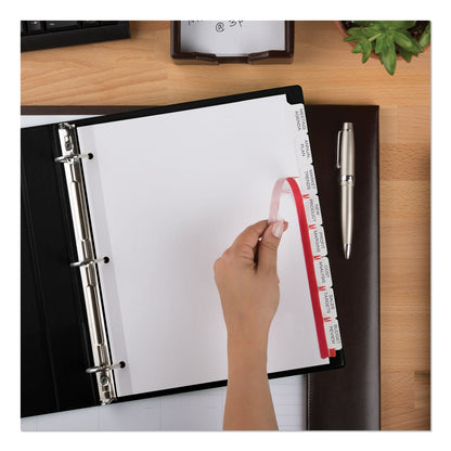 Avery Print and Apply Index Maker Clear Label Dividers, Big Tab, 8-Tab, 11 x 8.5, White, 1 Set