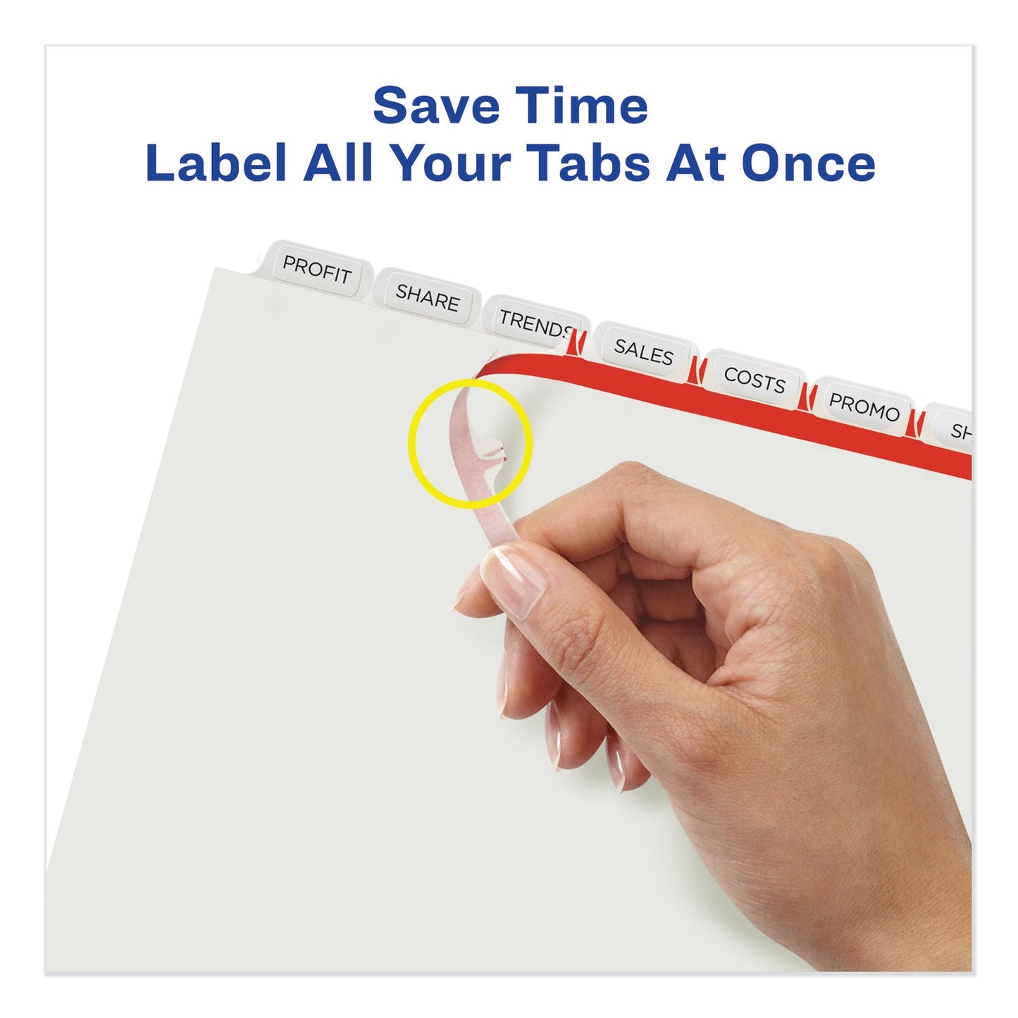 Avery Print and Apply Index Maker Clear Label Unpunched Dividers, 8-Tab, 11 x 8.5, White, White Tabs, 25 Sets