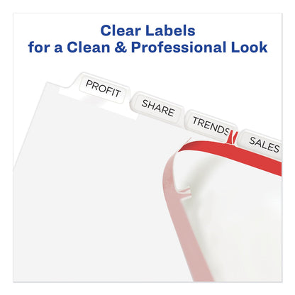 Avery Print and Apply Index Maker Clear Label Dividers, Extra Wide Tabs, 8-Tab, 11.25 x 9.25, White, 5 Sets