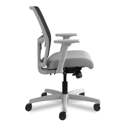 HON Ignition 2.0 4-Way Stretch Low-Back Mesh Task Chair, Supports Up to 300 lb, Frost Seat, Charcoal Back, Titanium Base