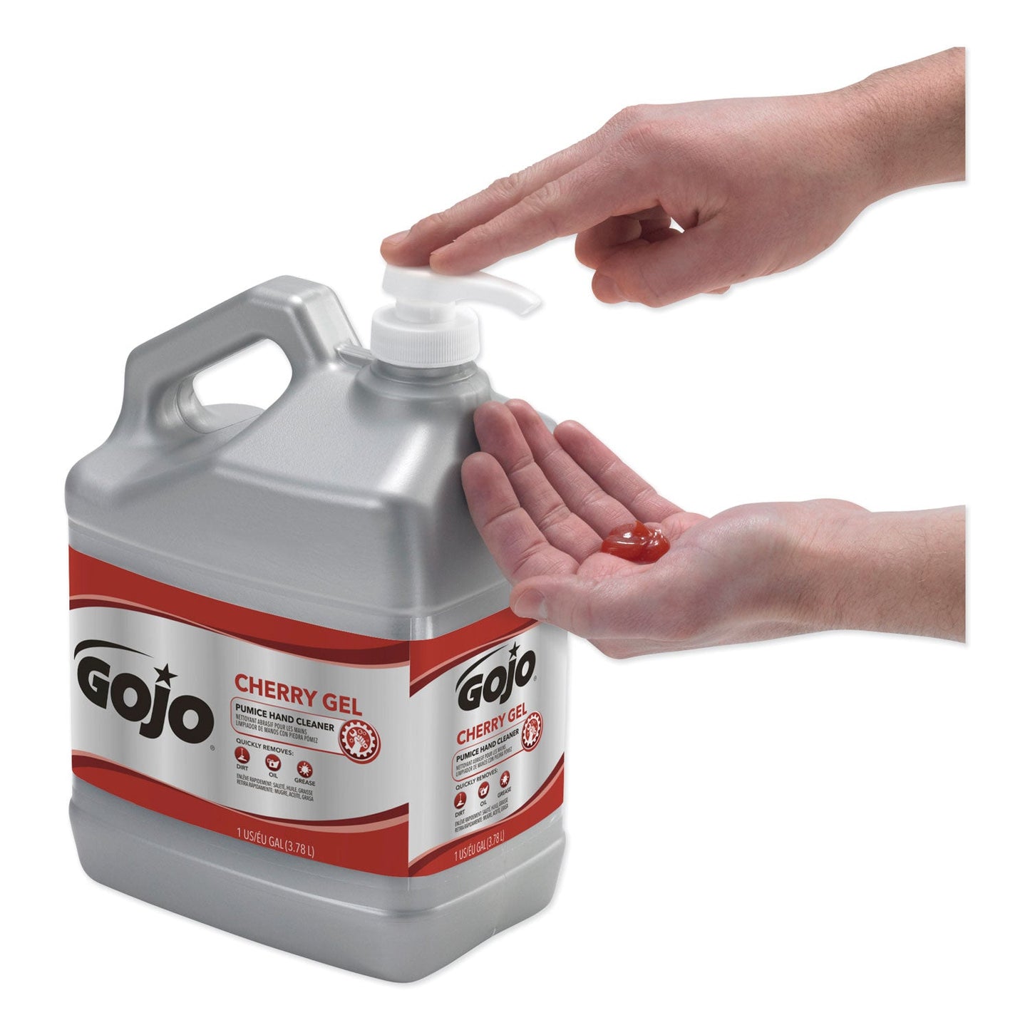 GOJO Cherry Gel Pumice Hand Cleaner, Cherry Scent, 1 gal